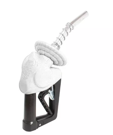 Husky E1595245-06 XS Pressure Activated Automatic Shut-Off Unleaded Nozzle, 3/4'' Inlet BSP, with Two Notch Hold Open Clip, White