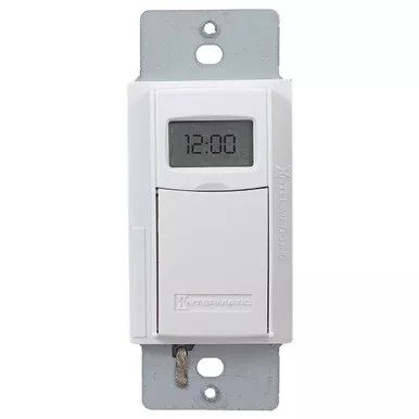 Intermatic ST01, 7-Day Heavy-Duty Programmable Timer, 120-277 VAC, 15A, White