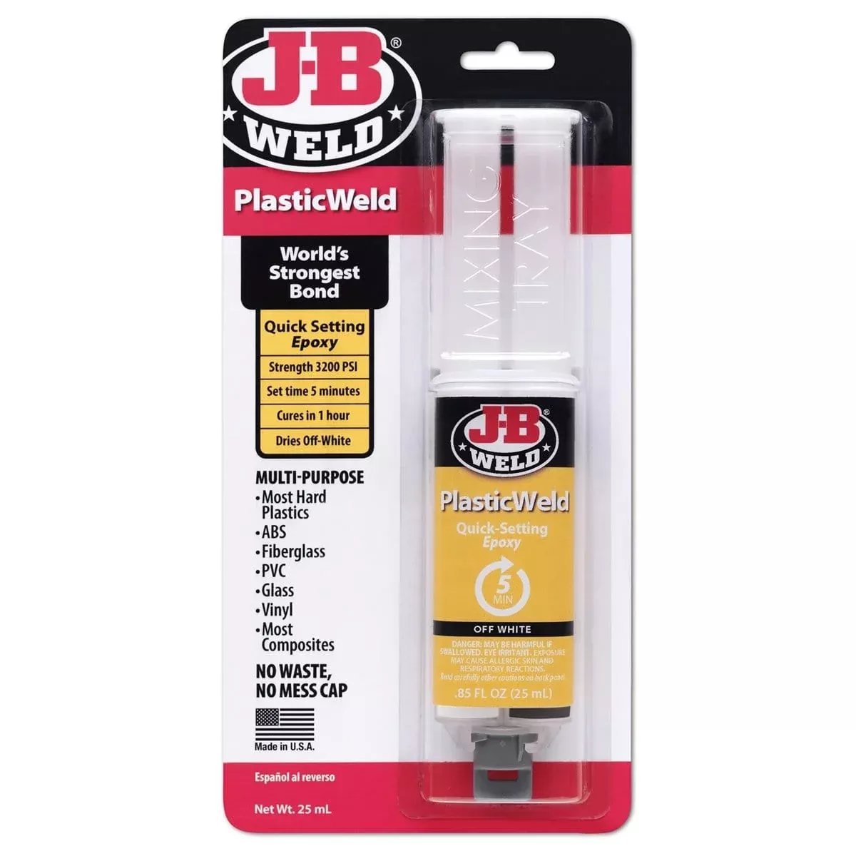 J B Weld 50132 Plasticweld Syringe 25Ml