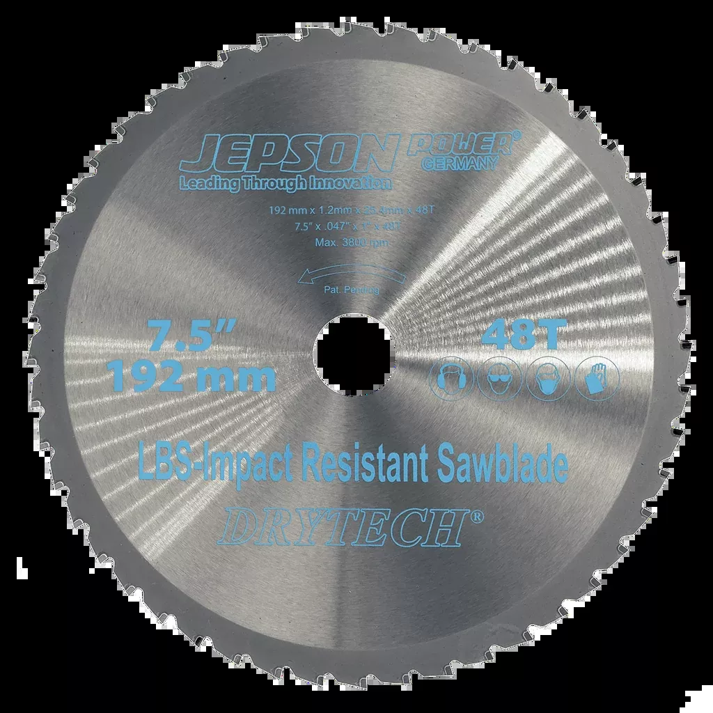 Jepson Drytech Carbide Tipped Circular Saw Blade 7 1/2″ (192mm) 48 Tooth for Thin Walled Steel