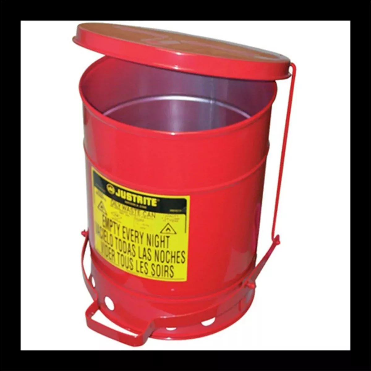 Justrite Mfg. Co. 9100 6 Gal Oily Waste Can W/Lever