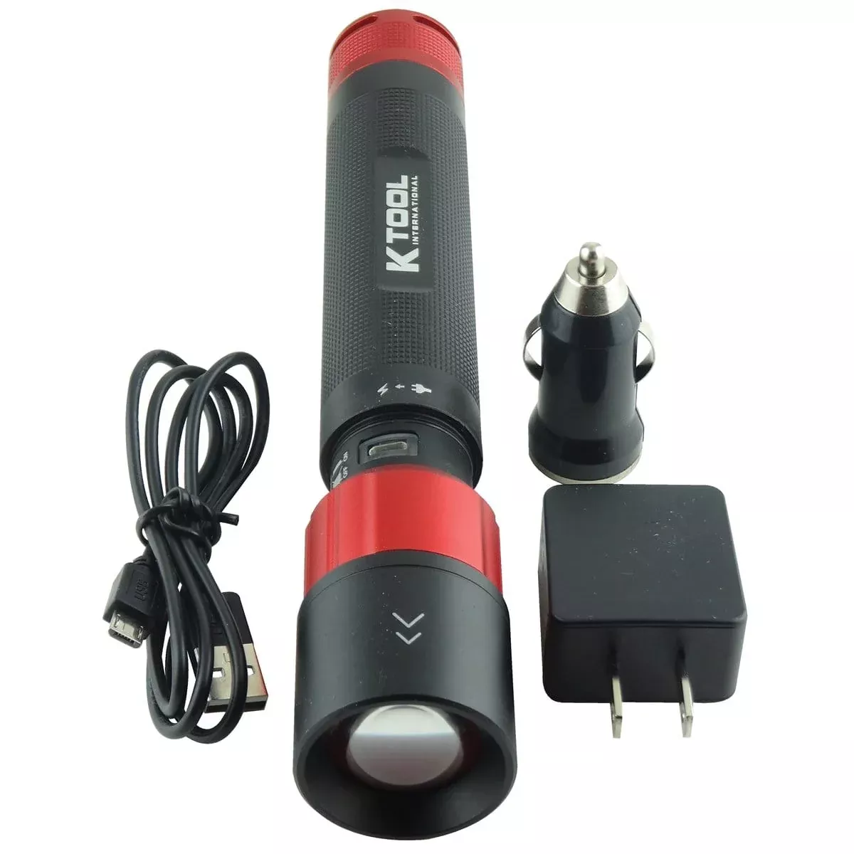 K Tool International 73369 Rechargeable 700 Lumen Flashlight Cree LED XML