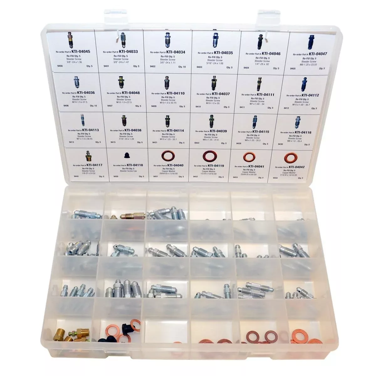 K Tool International DY-BSA-3 Bleeder Screw Assortment Kit