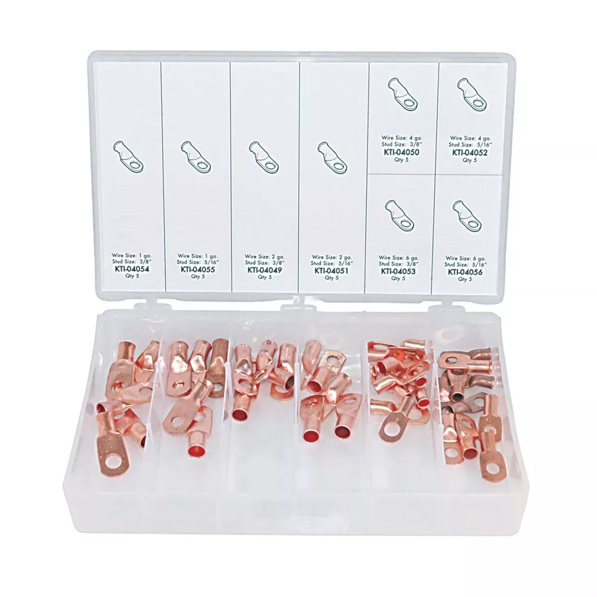 K Tool International KTI-00007 40-Pc Copper Lug Kit