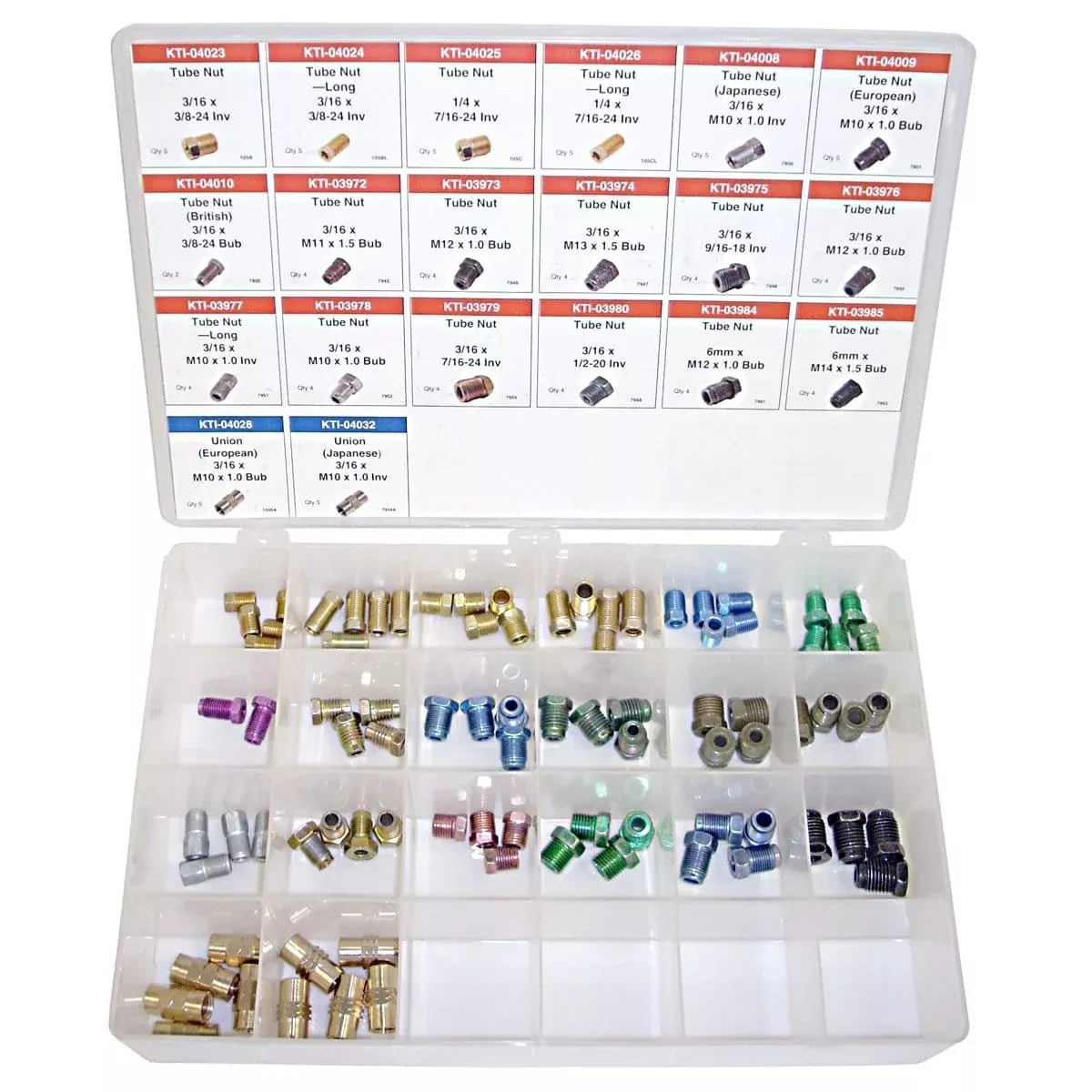 K Tool International KTI-00048 86-Piece Master Brake Fittings Assortment