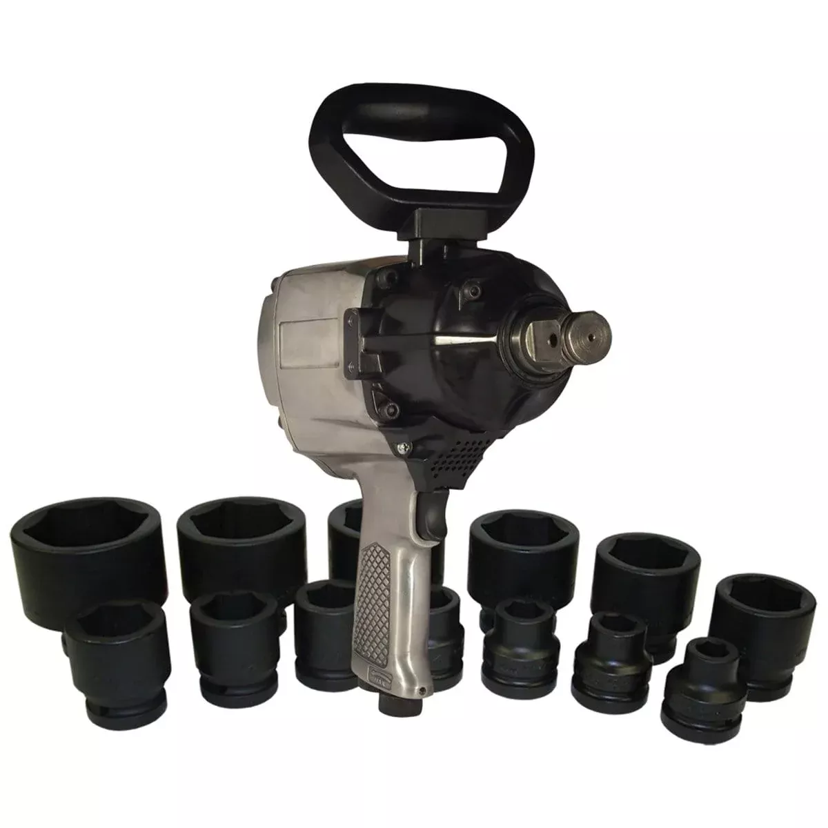 K Tool International KTI-81795 Air Imp Wre 1″ Dr With 13Pc Sae Soc Set