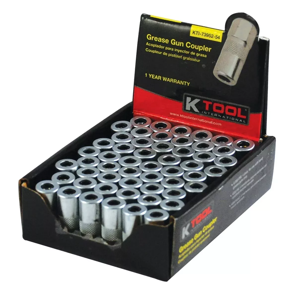K Tool International KTI73952-54 54Pc Grease Coupler Display