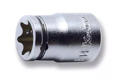 Koken 3425-E16(2B) 3/8 Sq. Dr. NUT GRIPÂ TORXÂ E16 Socket – Length 26mm