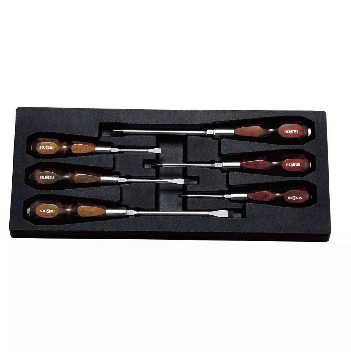 KTC Nepros NTD306 6-Piece Wood Handle Precision Screwdriver Set