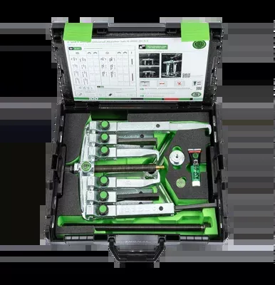 KUKKO K-2030-20xS, 2- and 3-jaw universal puller set with two different types of puller jaws