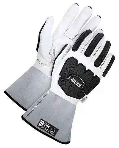 Lined Pearl Goatskin 5″ Gauntlet W/Backhand Protection | Cut Resistance A6 | Bob Dale Gloves