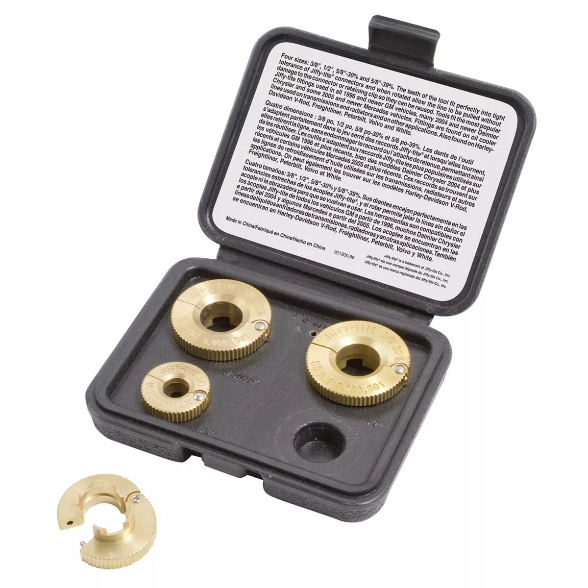 Lisle 22990 4 Pc. Low Profile Jiffy-Tite Disconnect Set