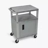 LUXOR AV Cart - 3 Shelf & Cabinet