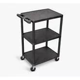 LUXOR Utility Cart - 3 Shelves Structural Foam Plastic