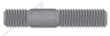 M16-2.0 X 65mm DIN 938, Metric, Studs, Double-Ended, Screw-in End 1.0 X Diameter, Class 8.8 Steel