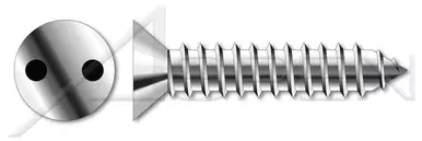 M4.2 X 32mm Self-Tapping Sheet Metal Screws, Metric, Flat Countersunk Head Tamper-Resistant Drilled Spanner Drive, A2 Stainless Steel