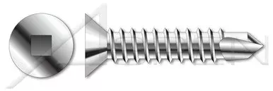 M4.8 X 80mm DIN 7504 Type O, Metric, Self-Drilling Screws, Flat Square Drive, A2 Stainless Steel