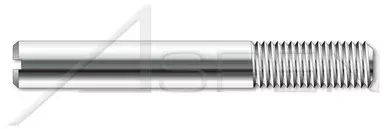 M8-1.25 X 25mm DIN 427 / ISO 2342, Metric, Set Screws, Slotted Drive, Part Thread, 303 Stainless Steel