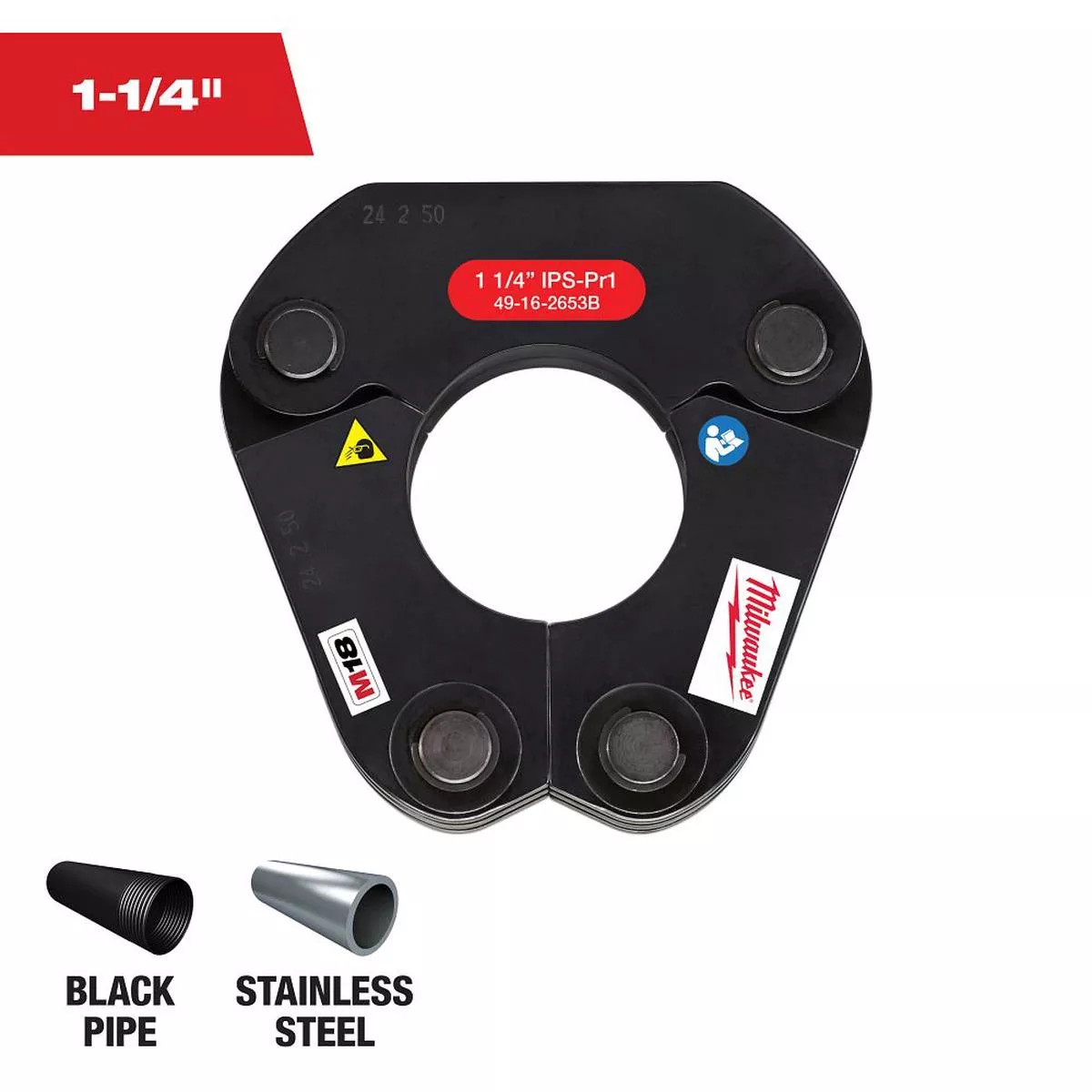 Milwaukee 1-1/4″ Black Iron Press Ring for M18 Force Logic 49-16-2653B