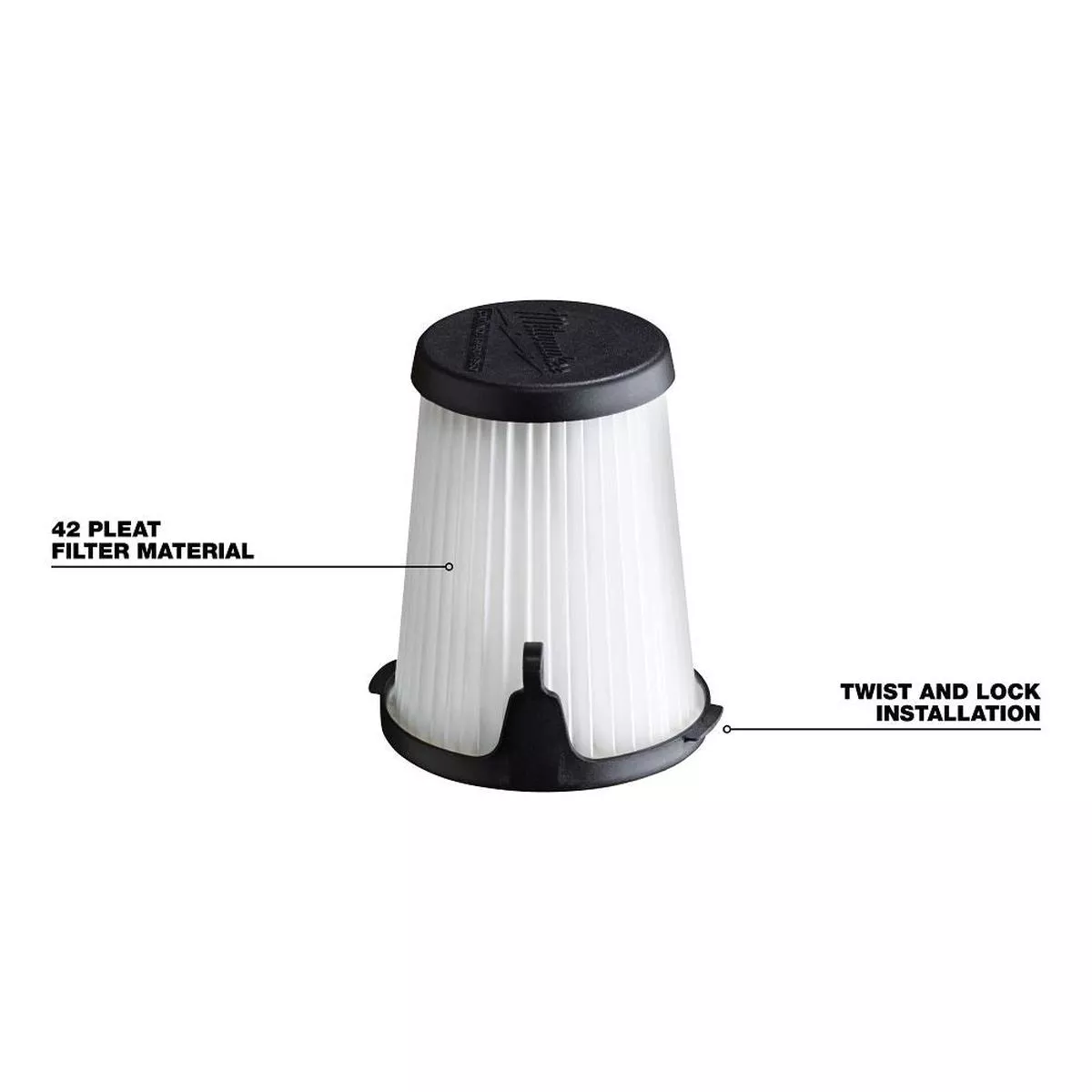 Milwaukee M12 Compact Vacuum Reusable Filters (2-Pack) 49-90-1950