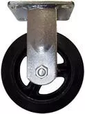 Mold-On Rubber Iron Core Rigid Casters - 3