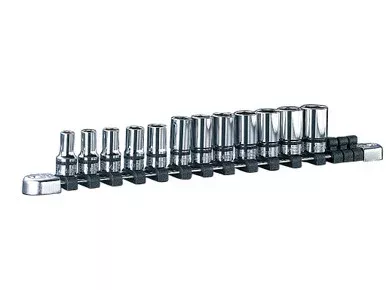 Nepros NTB3M12A, 3/8″sq. Semi-Deep Socket Set (6pt.) Metric (12pcs)