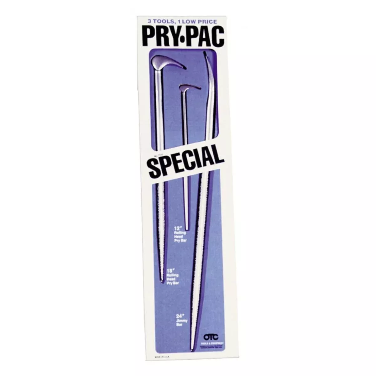 OTC 7171 Pry Bar Set 3Pc2 Rolling Head 1 Jimmy Bar