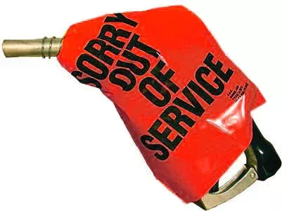 ‘Out of Service’ Nozzle Cover (Red) – 12 Pack
