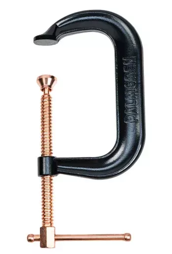 Palmgren 9629520, 6″ Drop Forged Deep Throat C-Clamp W/ Copper Spindle (400 Series)