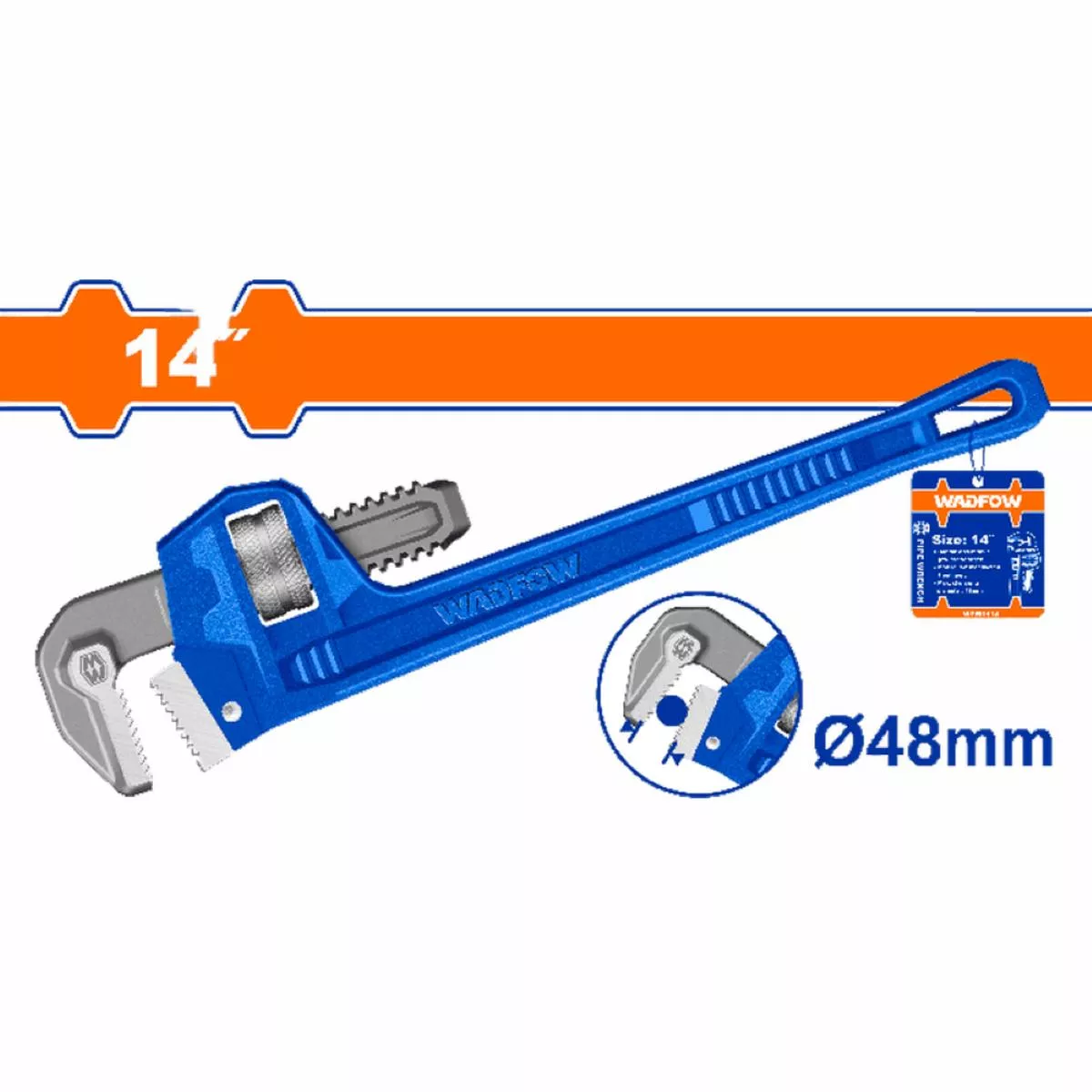 PIPE WRENCH 14″ WPW1114| Company: Wadfow | Origin: China