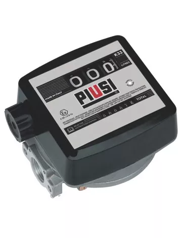 Piusi 000550020 K33 Version A 1'' NPT Mechanical Flow Meter (Liter)