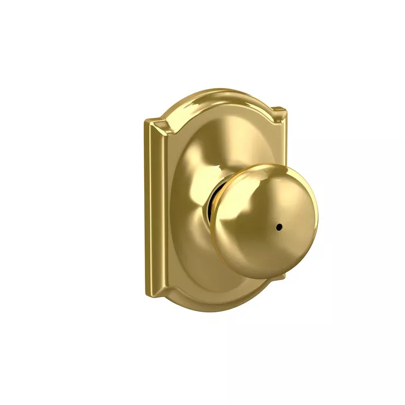 Plymouth Knob Bed & Bath Lock with Camelot Trim