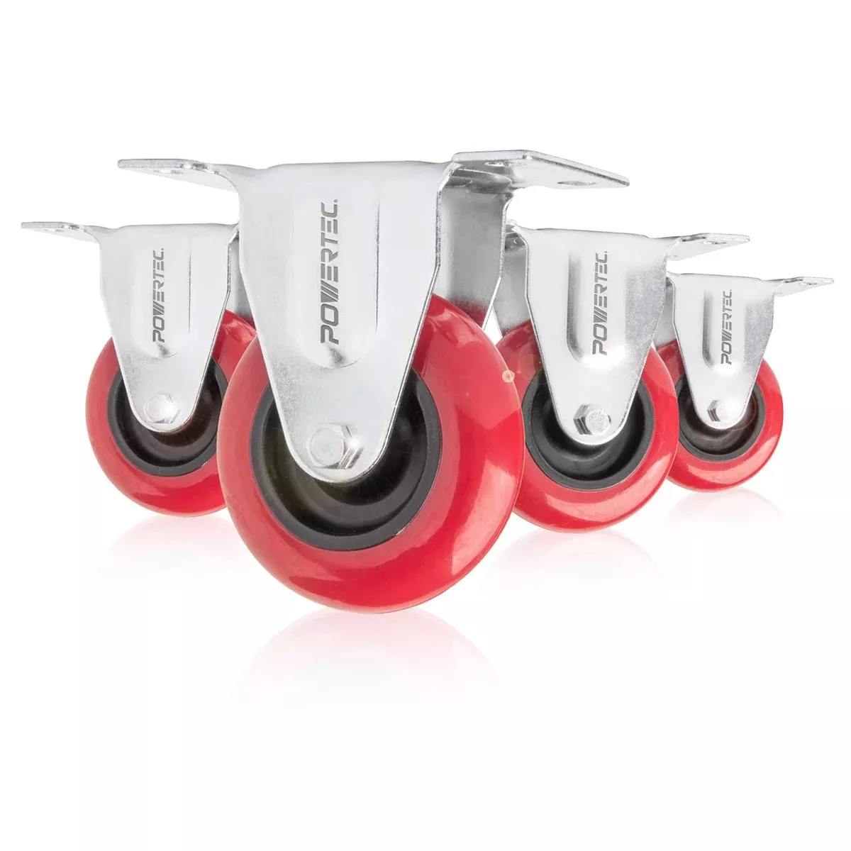 Powertec 3″ Fixed Caster Wheels Set