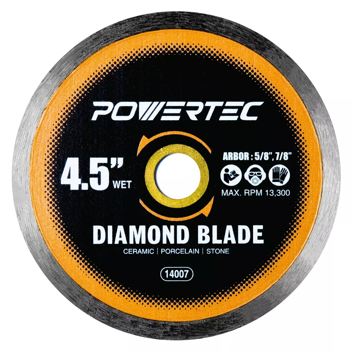 Powertec Continuous Rim Diamond Saw Blade| 4-1/2″