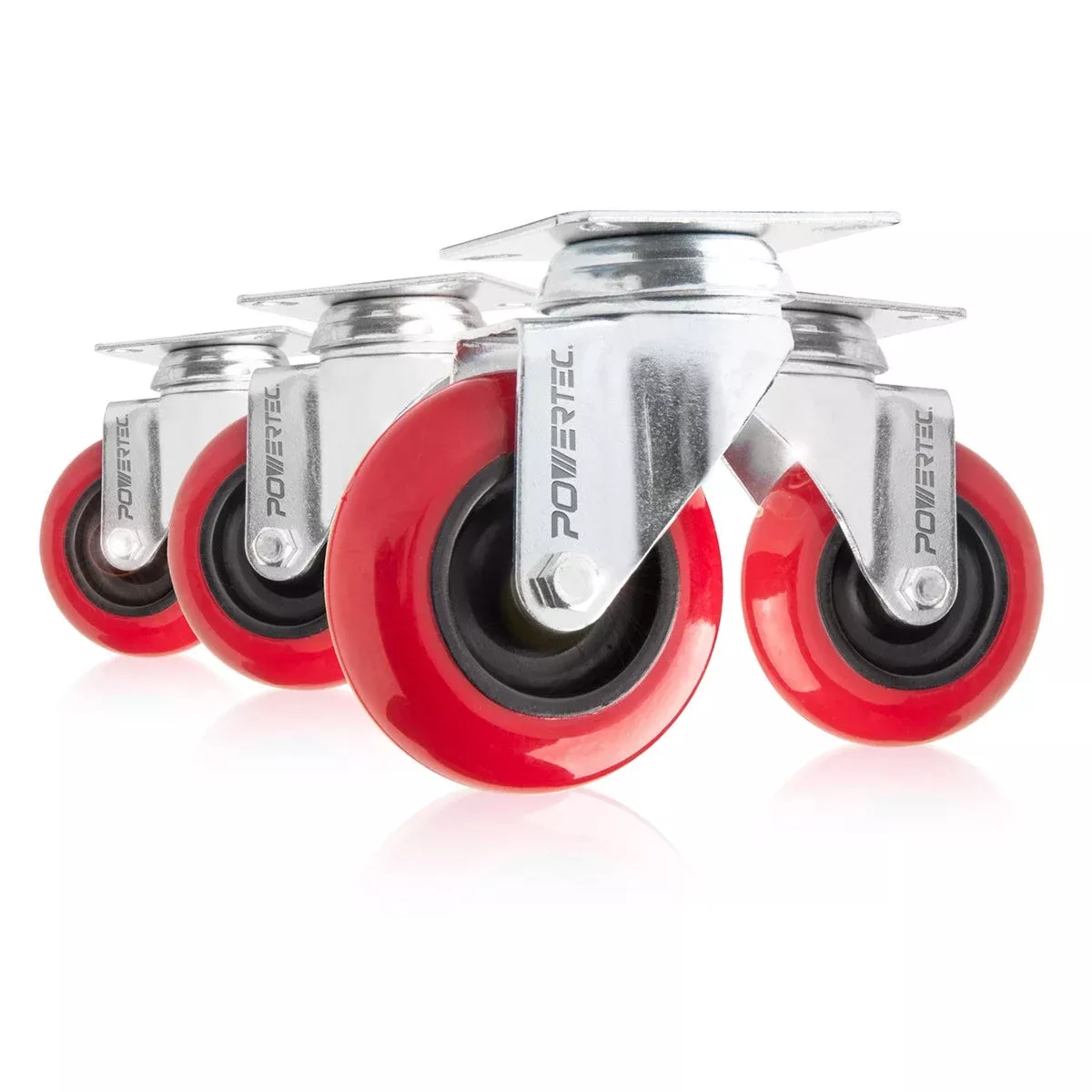 Powertec Swivel Caster Wheels Set| Dual Locking