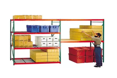 Quick Rack Bulk Storage Rack - 10 ft High Unit - Wire Mesh Decking - 9