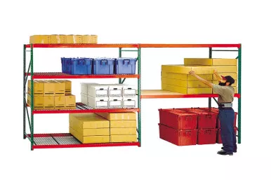 Quick Rack Bulk Storage Rack - 8 ft High Unit - Particle Board Decking - 18