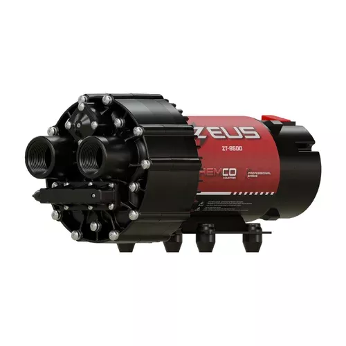 Remco Professional Grade Zeus Series, 14 GPM, Bypass Setting, 12 VDC Bulk Transfer Pump Kit w/ 1 in. FNPT Ports (Brackets, Fittings, and Hoses Included)