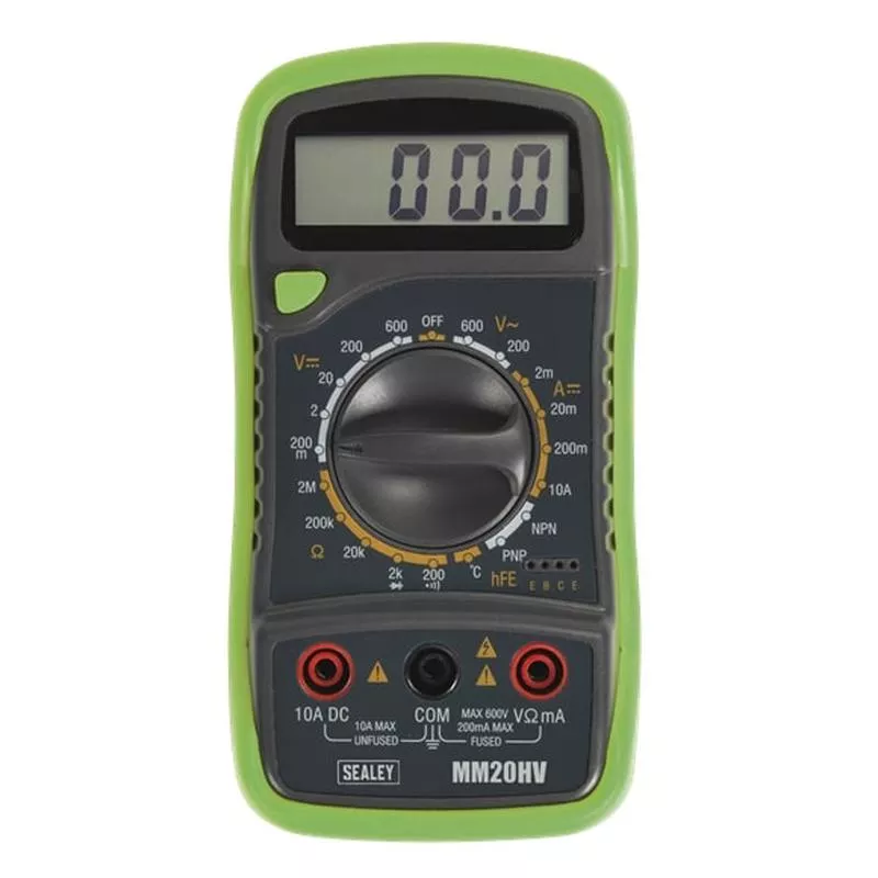 Sealey MM20HV 8-Function Hi-Vis Digital Multimeter with Thermocouple