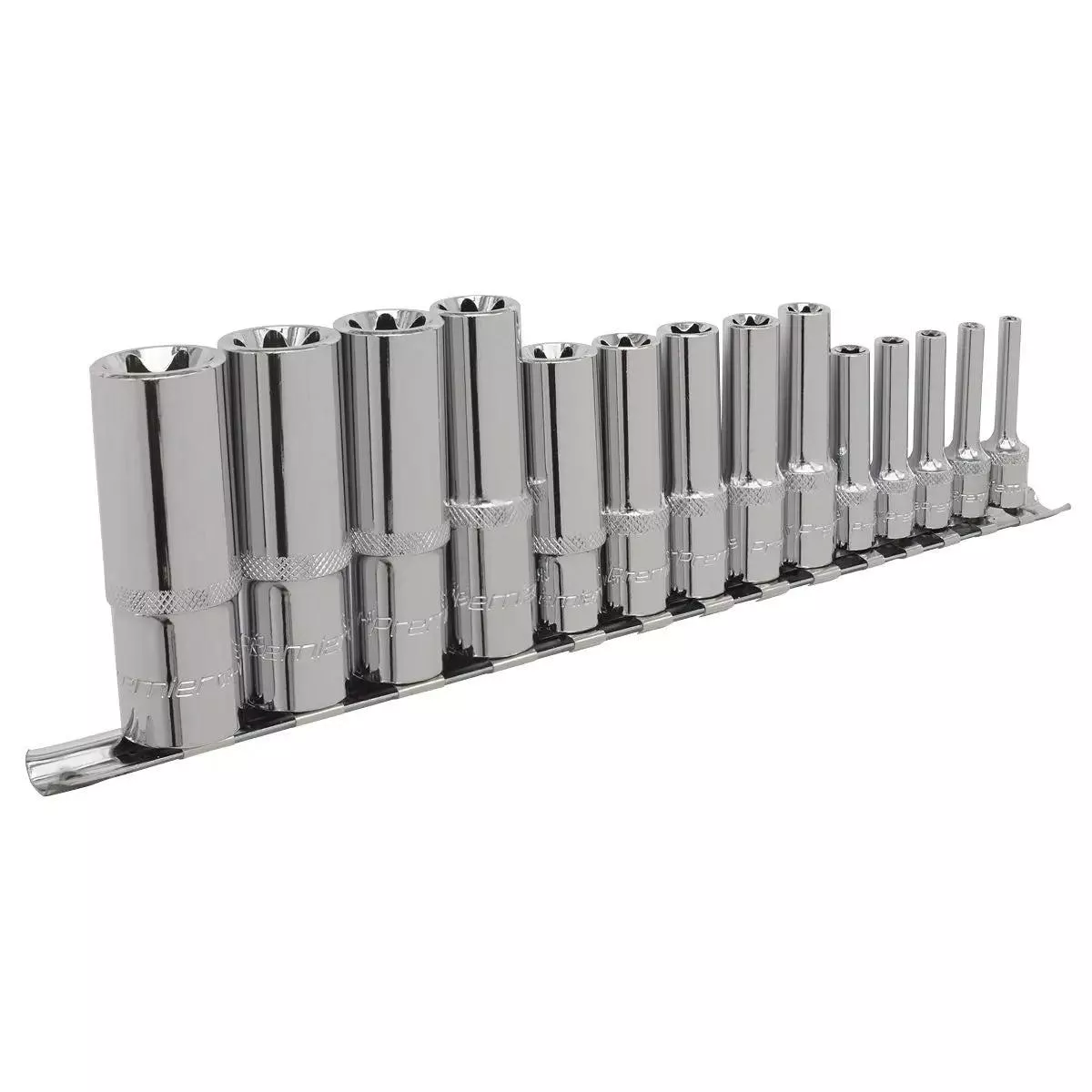 Sealey Premier TRX-Star* Socket Set 14pc Deep 1/4″, 3/8″ & 1/2″Sq Drive E4-E24