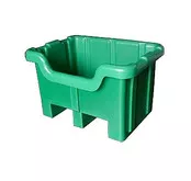 Seamless Plastic Unique Style Pallet Containers - Notched Side - 1