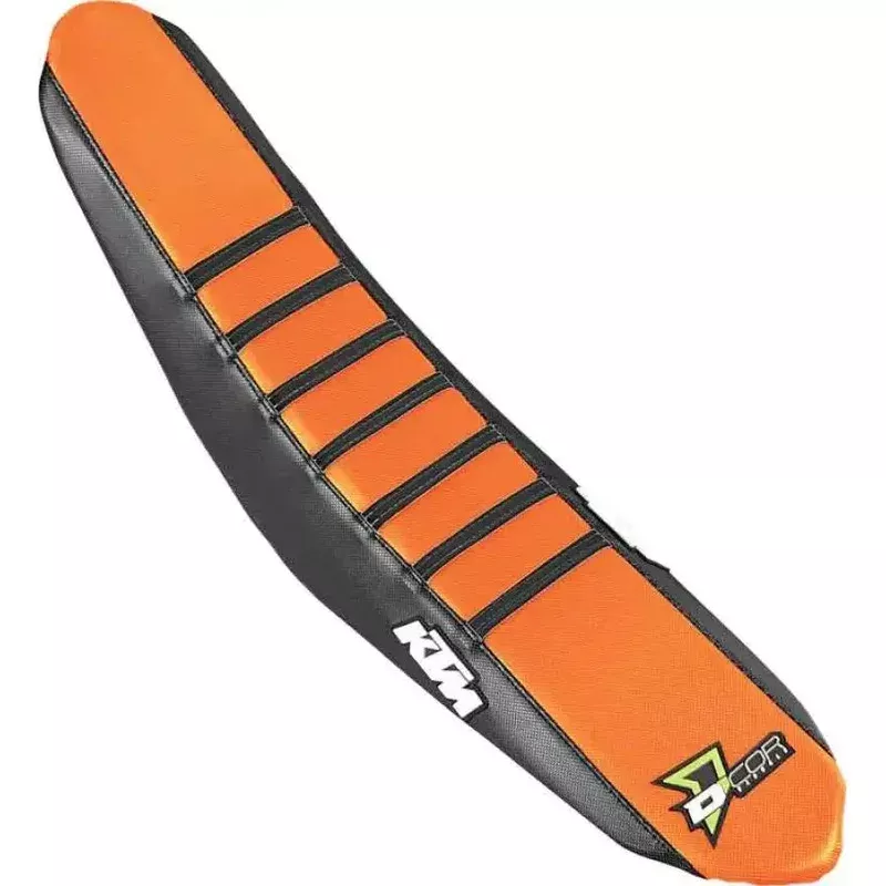 Seat Cover Black/Orange W/Ribs