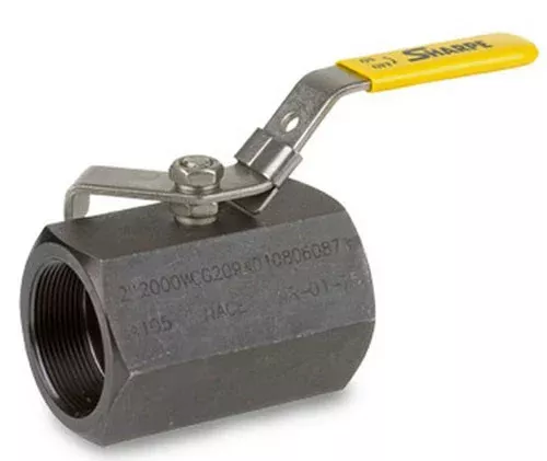 Sharpe Carbon Steel 2000 WOG Standard Port Locking Ball Valve -Threaded – 3/4 in.