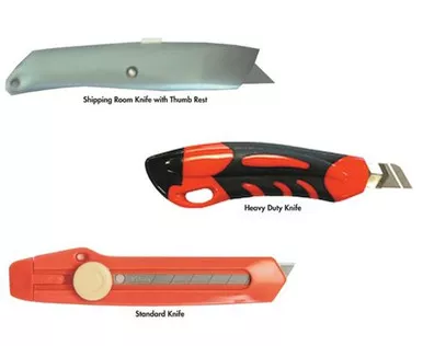 Shipping Room Utility Knife with Thumb Rest - 1