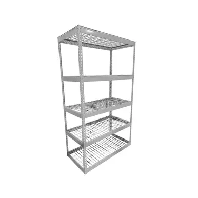 Silver Bulk Shelving - 5 Shelf Units - Wire Shelves - 6
