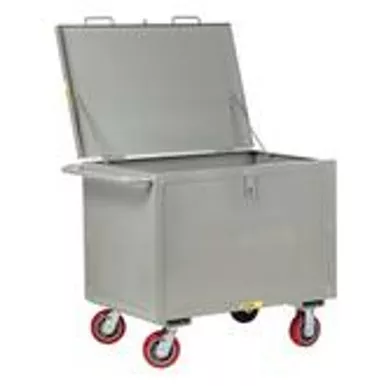 Solid Steel Box Truck with Hinged Lid