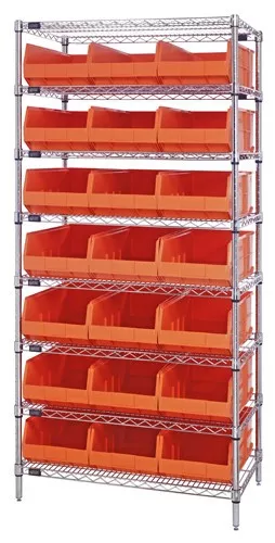 Stackable Shelf Bin Wire Shelving