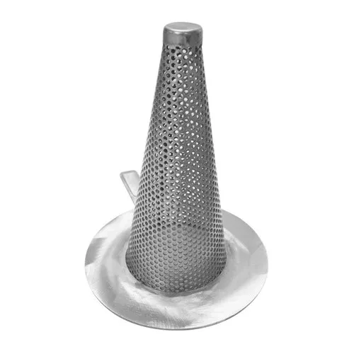 Titan Flow Control PS65CS20400 4 in. Perforated Temporary Conical Strainer w/ Mesh, Carbon Steel – 600#