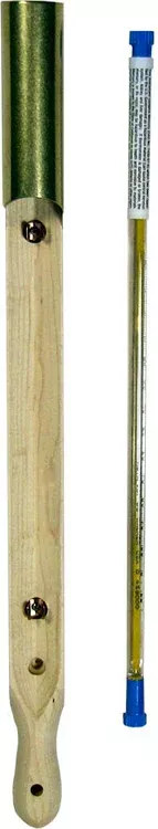 W.L. Walker Wood Back Mercury Thermometer