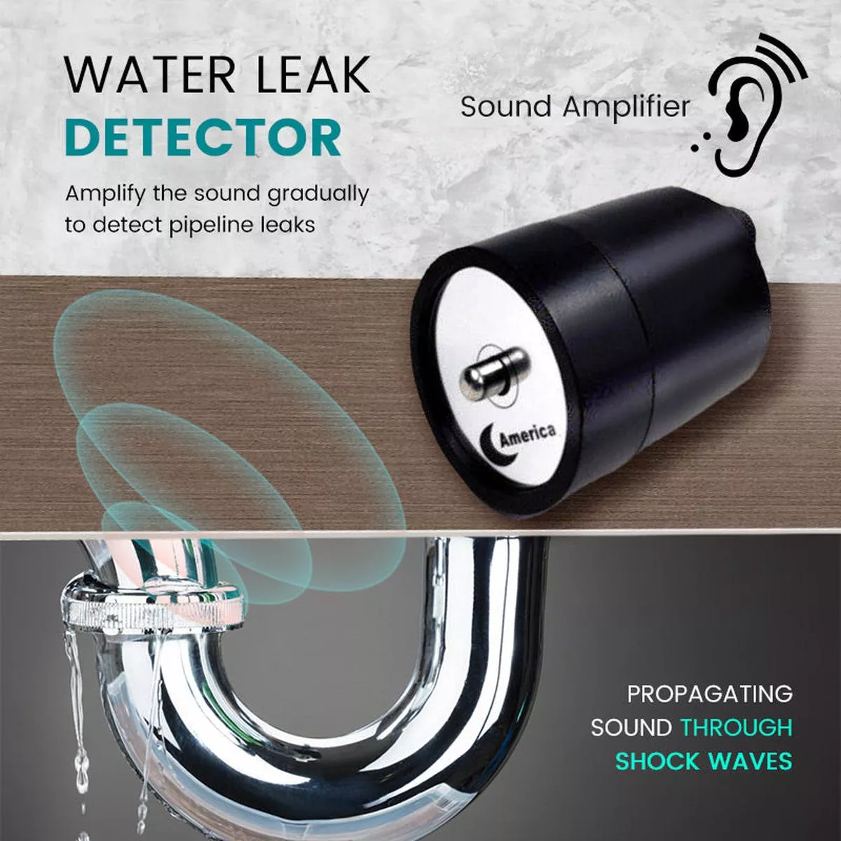 Water Leak Detector– Hear & Fix Hidden Water Leaks Before They Cost You Thousands!